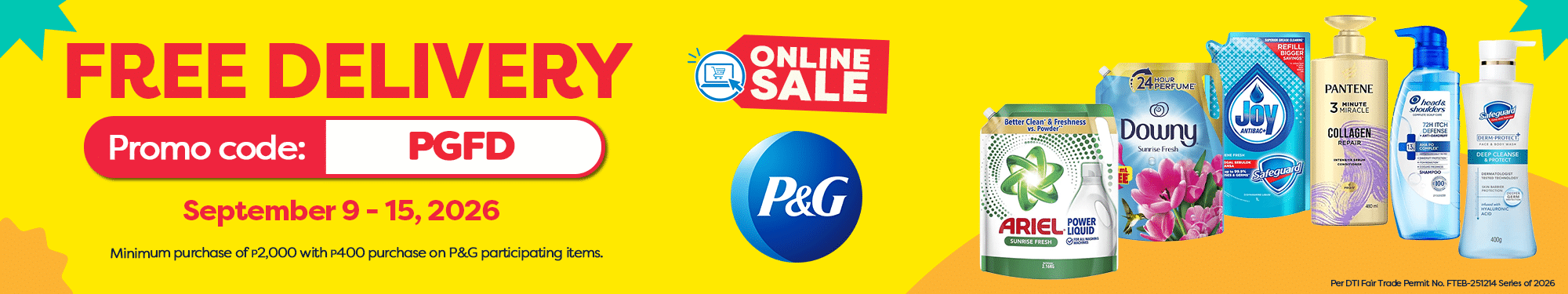 WMGD Memo &ndash; P&G Free Delivery (September 9 &ndash; 15, 2026) &ndash; BSB