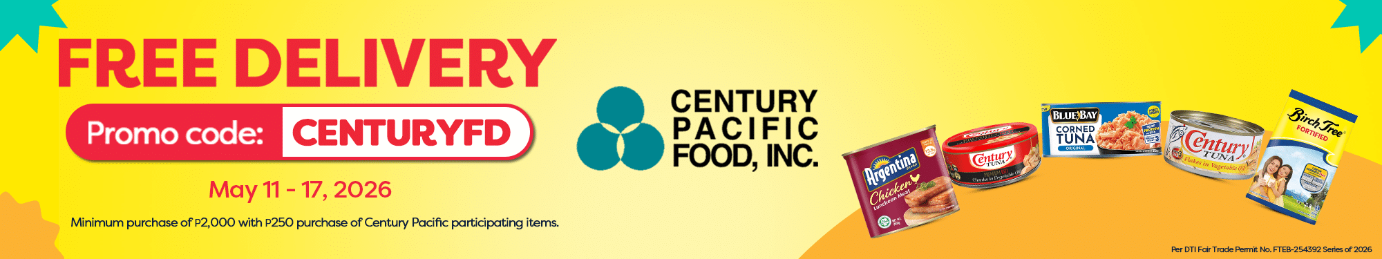 WMGD Memo &ndash; CENTURY Free Delivery (MAY 11 &ndash; 17, 2026) &ndash; BSB