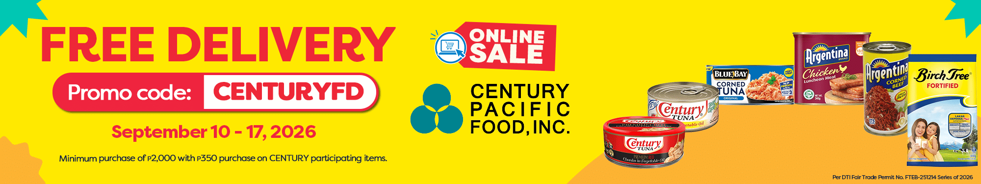 WMGD Memo &ndash; FREE DELIVERY &ndash; CENTURY (SEPT 10 &ndash; 17, 2026) &ndash; BSB