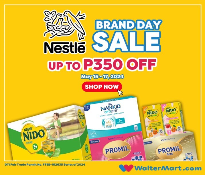 Up to P350 off, NESTLE BABY, Infant Milk, Nido, Nan Kid, Promil