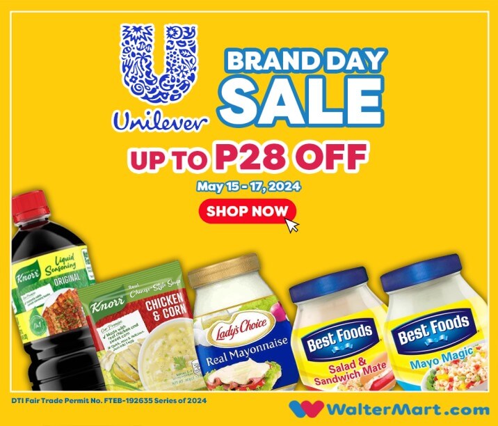 UNILEVER, Brand Day Sale, up to P28 off, Grocery Delivery