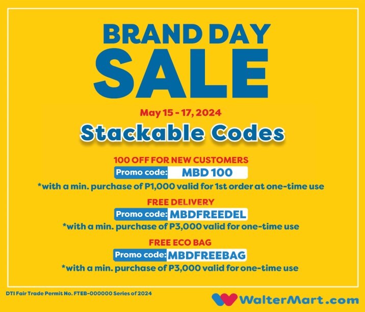 Free Delivery, Free Eco Bag, Free 100 off, Brand Day Sale
