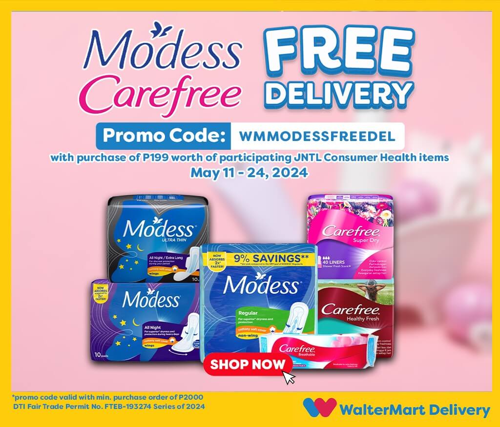 Free Delivery, Modess, Carefree