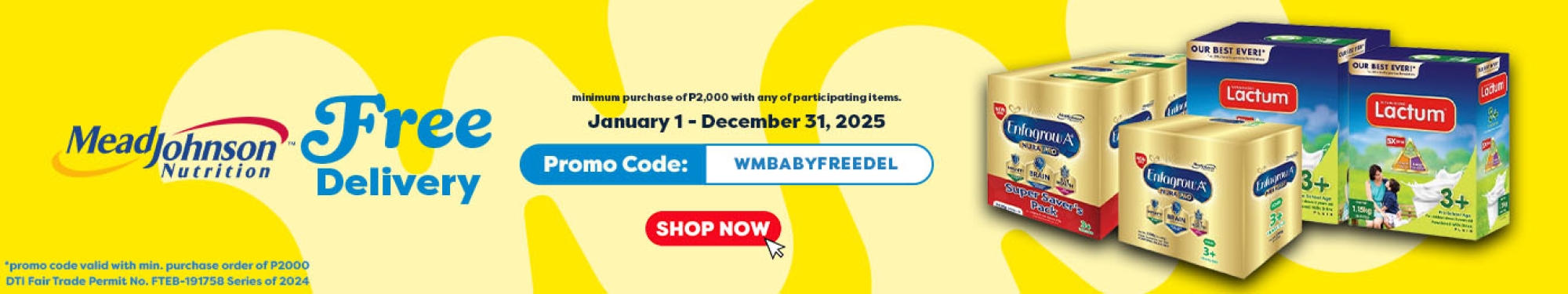 Mead Johnson Free Delivery (Jan to Dec 2025)