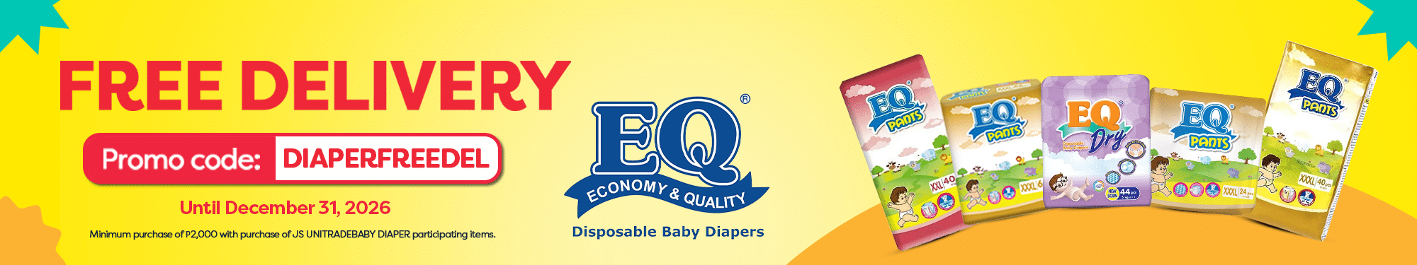 WMGD Memo &ndash; JS UNITRADE BABY DIAPER Free Delivery (JANUARY 1 &ndash; DECEMBER 31, 2026) -brand shop banner